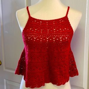 Tank top for women crochet handmade size small New